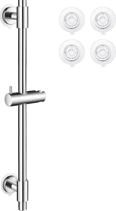 KES No Drill 30-Inch Shower Slide Bar with Adjustable Handheld Shower Head Holder, Self Adhesive, Universal Fit, SUS304 Polished Stainless Steel Drill-Free for Bathroom, F209S78DF-PS - ModernBath