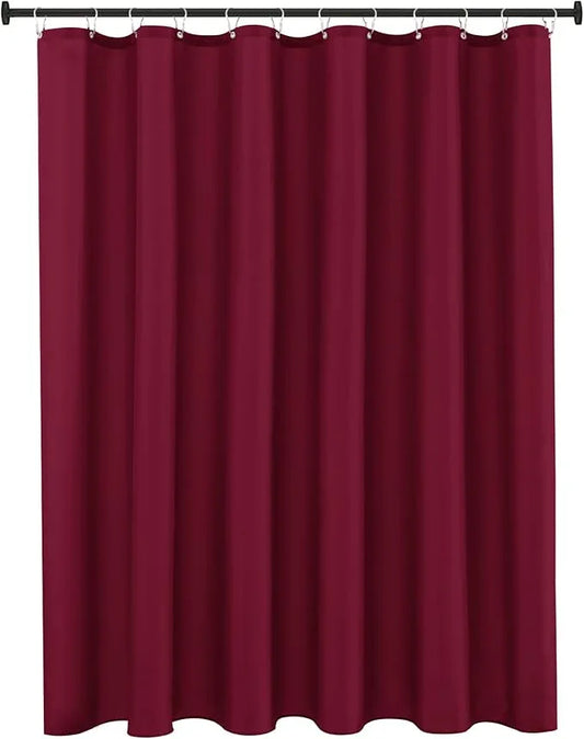Biscaynebay Quality Fabric Shower Curtain Liners 72 Inch by 72 Inch, Burgundy Water Resistant Bathroom Curtains Rust Resistant Grommets & Weighted Bottom Hem Machine Washable - ModernBath