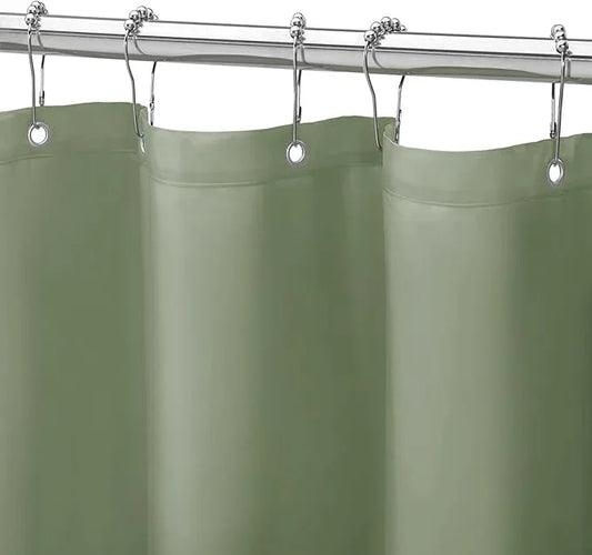 Gibelle Extra Long Shower Curtain Liner 72 x 84 Inches, Sage Green Shower Curtain Liner, Washable Waterproof Fabric Bathroom Shower Curtain - ModernBath