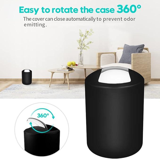 Papillon 6-Piece Bathroom Accessories Set, Toothbrush Holder with Cup, Soap Dispenser & Dish, Toilet Brush, Trash Can, Tumbler Set (Black) - ModernBath