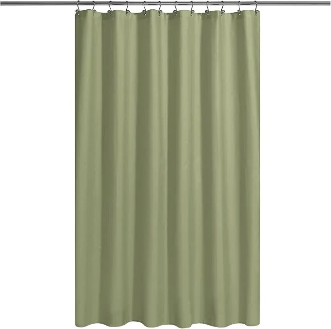 N&Y HOME Fabric Shower Curtain or Liner with Magnets Sage Green - Hotel Quality, Machine Washable, Water Repellent - Sage, 72x72 - ModernBath