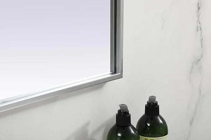 Illuminate, Metal Frame Arch Mirror 36X42 Inch in, Modern, Silver - ModernBath