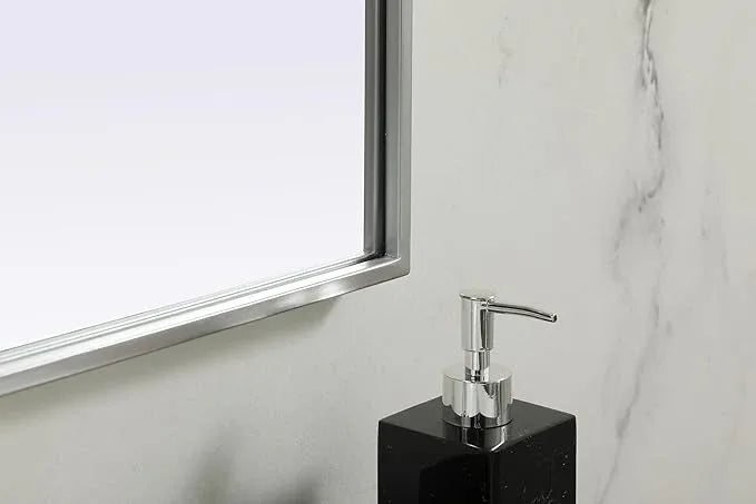 Illuminate, Metal Frame Arch Mirror 40X34 Inch in, Modern, Silver - ModernBath