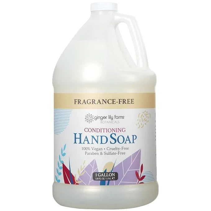 Ginger Lily Farms Botanicals All-Purpose Liquid Hand Soap Refill, Fragrance Free, 100% Vegan & Cruelty-Free, 1 Gallon - ModernBath