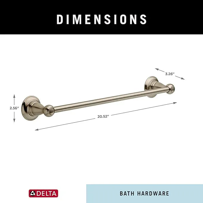 Delta Faucet Porter 18 inch Towel Bar, SpotShield Brushed Nickel , Bathroom Accessories, PTR18-BN - ModernBath