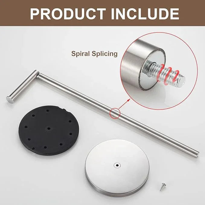 Toilet Paper Holder Stand, Stain Nickel 304 Stainless Steel,Free Standing for Bathroom,Weighted Base - ModernBath