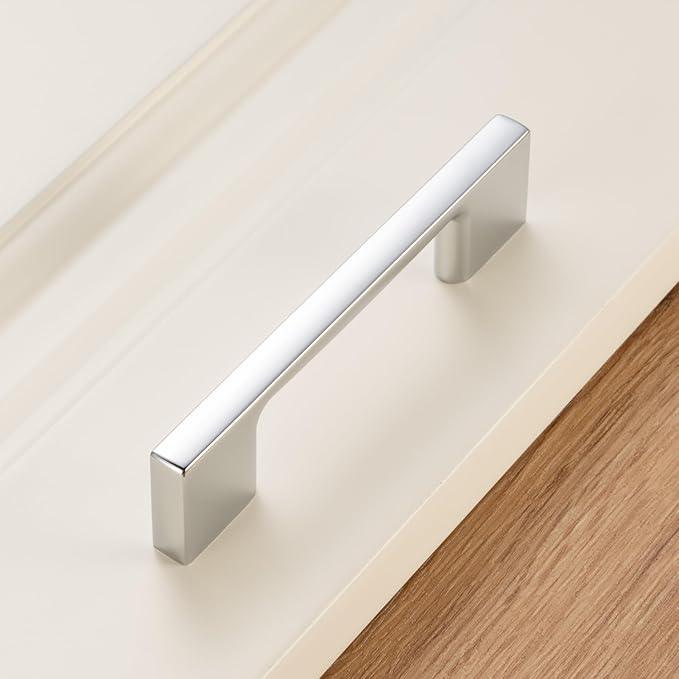 KOOFIZO 10 Pack 3 Inch Polished Chrome Kitchen Cabinet Pulls Chrome Cabinet Handles Chrome Cabinet Hardware for Kitchen Cabinets Drawer P01 Dresser Cupboard Bedroom Bathroom - ModernBath