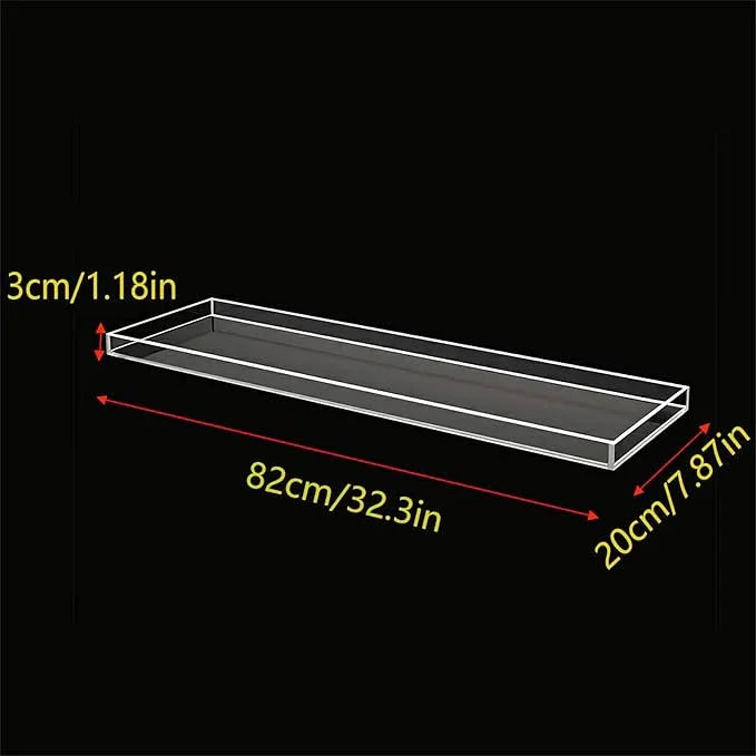 CXNGD Bathtub Tray Table, Clear Acrylic, Anti-Slip Bath Caddy, 32.3 * 7.87 * 1.18in - ModernBath