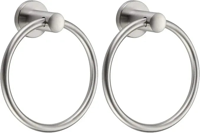 BGL Brushed Nickel Towel Ring Brushed Nickel Hand Towel Holder Stainless Steel Towel Ring for Bathroom 2 Pack - ModernBath