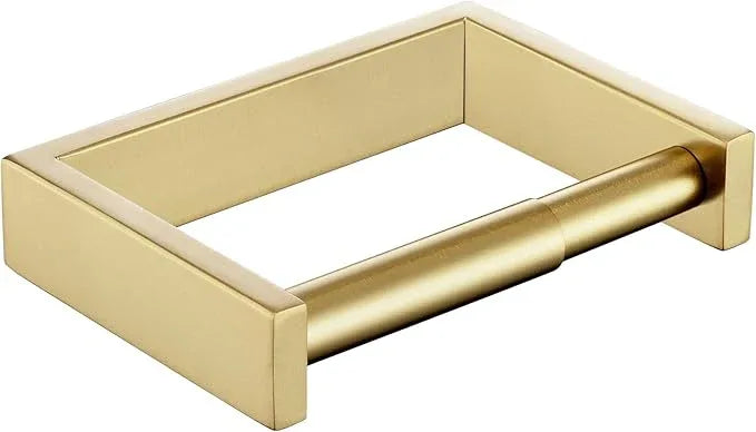 KOKOSIRI Toilet Paper Holder Spring Loaded Bathroom Toilet Roll Holder Wall Mount Stainless Steel Brushed Gold B2011BG - ModernBath