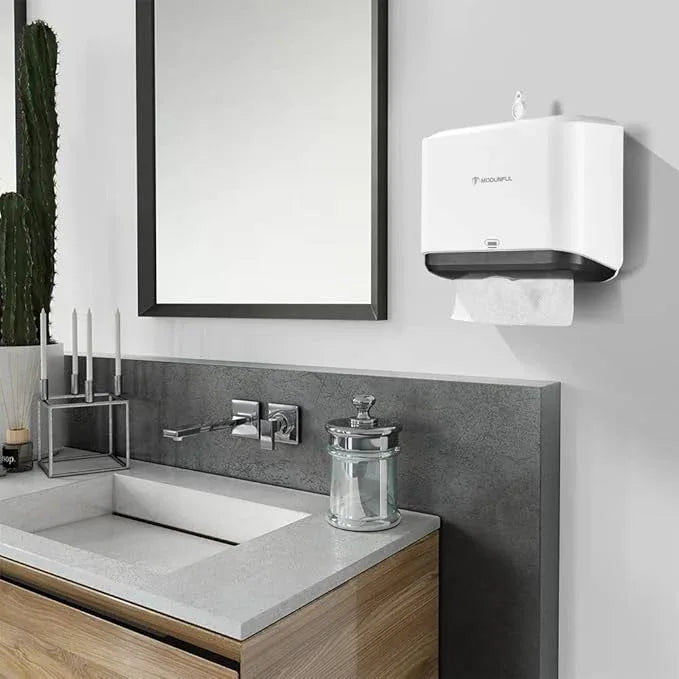 Paper Towel Dispenser, Paper Towel Holder Wall Mount, Bathroom Hand Paper Towels Dispensers, No-Hole Installation Multifold/Trifold/C Fold Paper Towel Dispenser - ModernBath