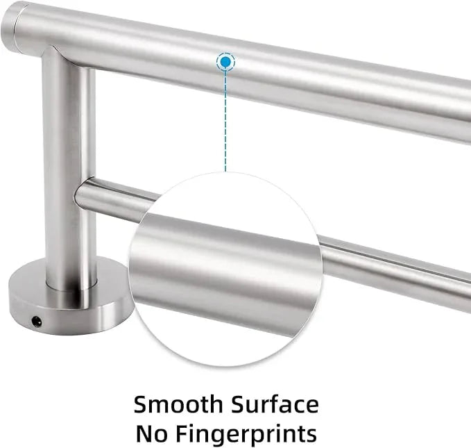 Bathroom Towel Bar, 12 Inch Towel Racks for Bathroom Wall Mounted, Heavy Duty Bathroom Towel Holder Organizer, Stainless Steel Home Towel Rod, Brushed Nickel - ModernBath