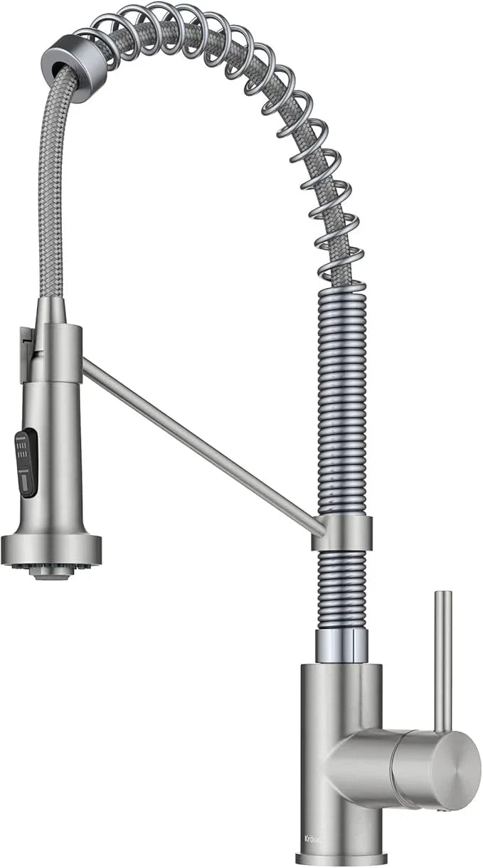 KRAUS Bolden 2-Function Single Handle Pull Down Kitchen Faucet, Commercial Style Stainless Steel/Chrome, KPF-1610SSCH - ModernBath
