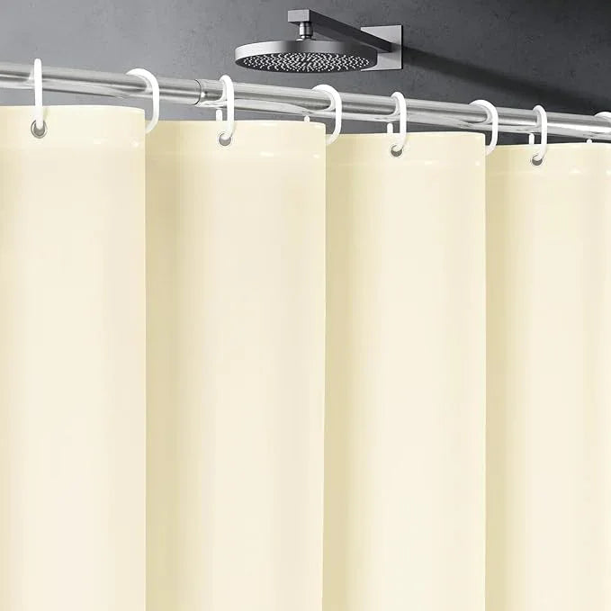 UFRIDAY Beige Shower Curtain Liner Premium PEVA 72 x72 inch,Heavy Duty Shower Curtain with 3 Weighted Magnets, Plastic Waterproof Grey Shower Curtains for Bathroom with 12 Hooks - ModernBath