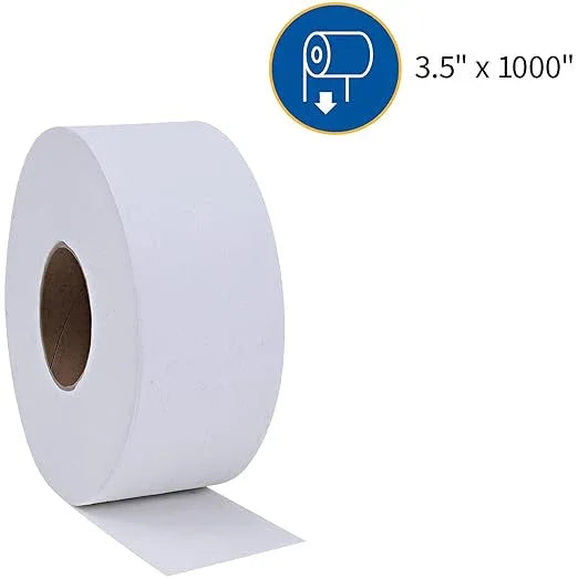 Genuine Joe - GJO2506008 Jumbo Dispenser Roll Bath Tissue (Pack of 8) - ModernBath