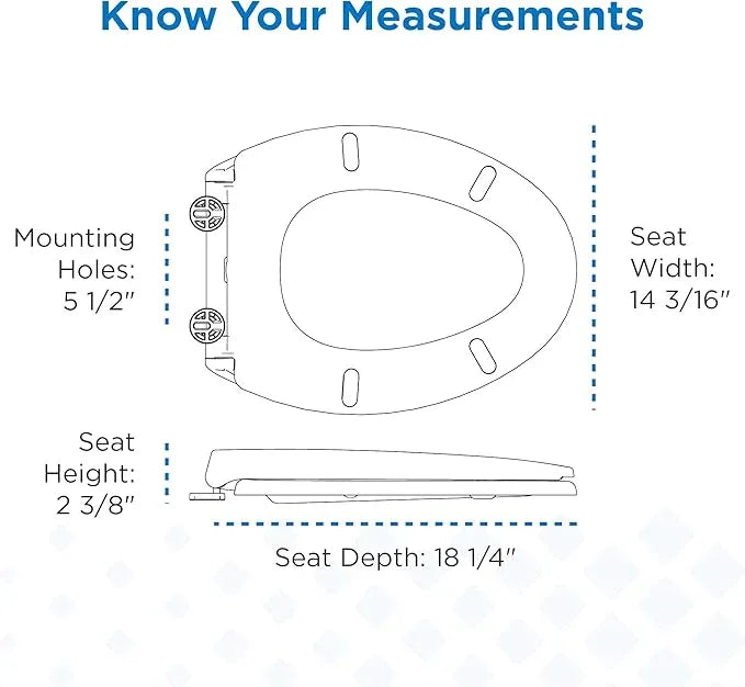 Gerber Soft-Close Elongated Toilet Seat with One-Button Quick-Release, Top-Mount Installation, Non-Slip Bumpers, and Cover, Heavy-Duty Plastic, White, GC550126 - ModernBath