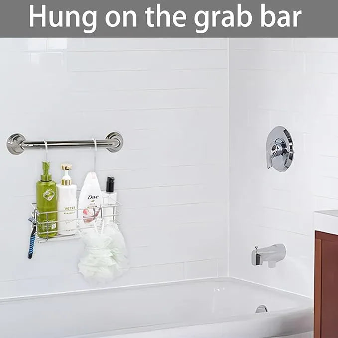 Seltomer Shower Caddy Hanging Shower Rack SUS304 Stainless Steel Hanging Shower Orangizer with Hooks Over The Door, Shampoo Basket Storage (Single-Layer) - ModernBath