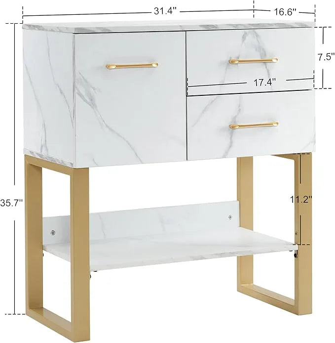 BarberPub Beauty Barber Station, Spa Wall Mount Storage Cabinet, Styling Salon Equipment for Hair Stylist, Bathroom Dresser with Drawers & Shelf 3185 (White) - ModernBath