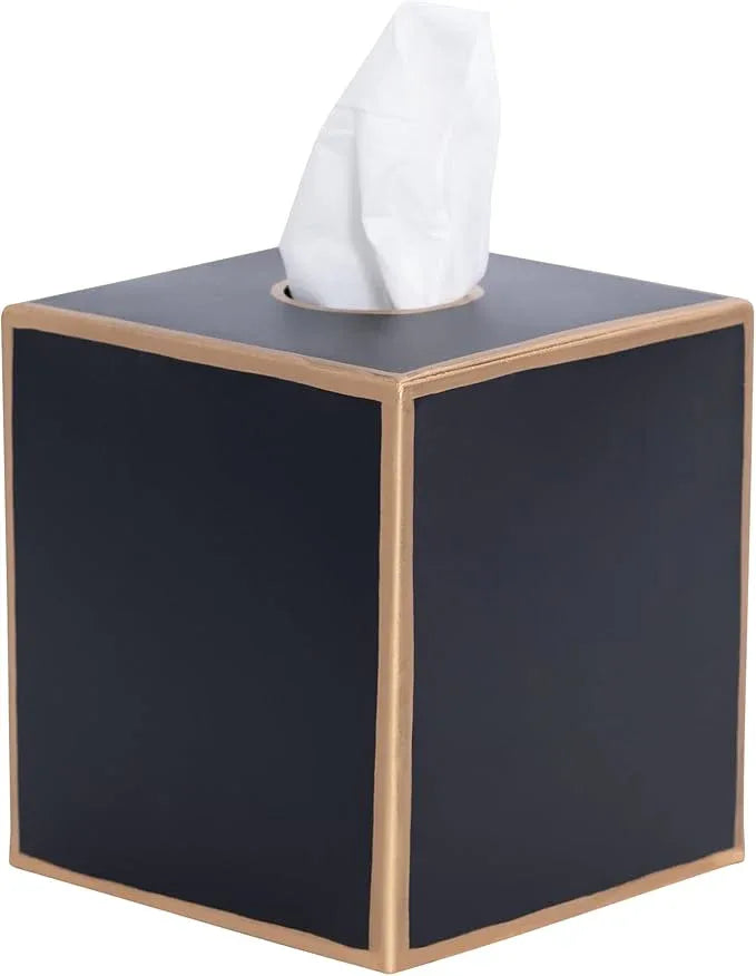 Jaye’s Studio Decorative Tissue Box Cover Square, Metal Modern Tissue Box Cover Farmhouse Decor for Bathroom Accessories Gold Desk Decor Home & Bedroom Black Tissue Box Holder Facial Tissue Dispenser - ModernBath