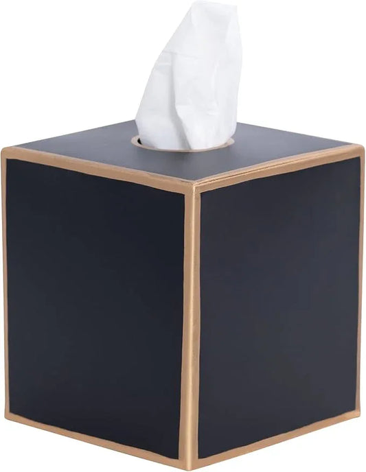 Jaye’s Studio Decorative Tissue Box Cover Square, Metal Modern Tissue Box Cover Farmhouse Decor for Bathroom Accessories Gold Desk Decor Home & Bedroom Black Tissue Box Holder Facial Tissue Dispenser - ModernBath