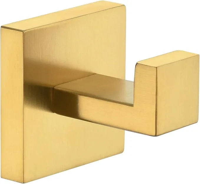 Angle Simple Towel Hook, SUS 304 Stainless Steel Hand Towel Holder for Bathroom, Wall Coat Hook, Brushed Gold - ModernBath