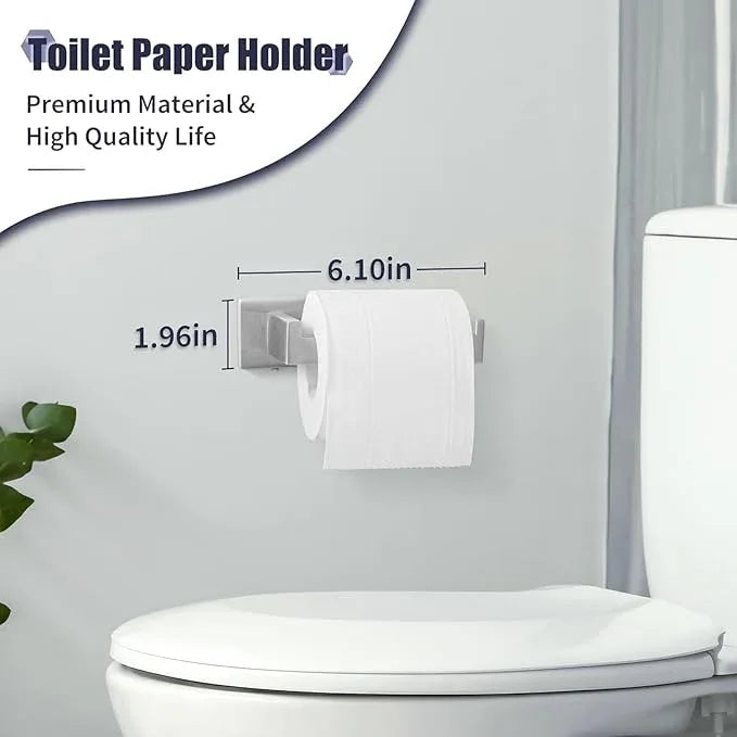 Bathroom Accessories Towel Bar Set: 20 Pieces Brushed Nickel Square Bathroom Hardware SUS304 Stainless Steel - Wall Mounted Towel Rack&Toilet Paper Holder&Towel Ring and Towel Hook - ModernBath