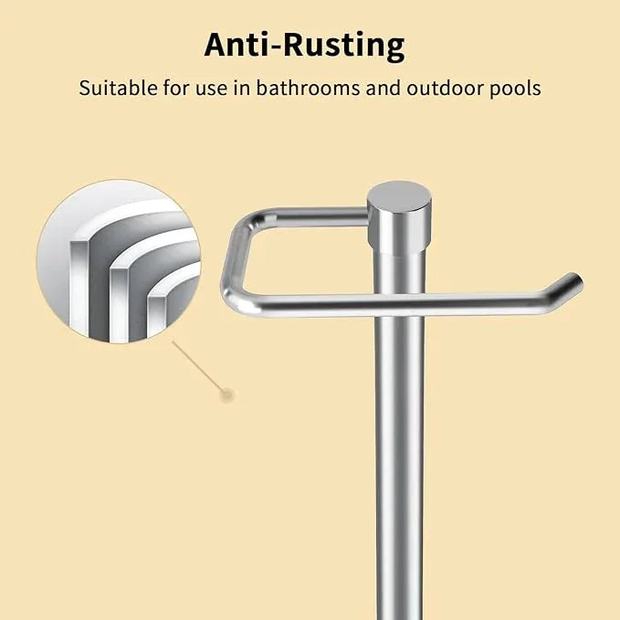 YUMORE Hand Towel Holder Stand Countertop Towel Rack Free Standing Towel Bar Hanger for Bathroom Kitchen (Brushed Nickel) - ModernBath