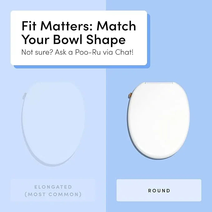 TUSHY Wave Non-Electric Bidet Toilet Seat | Sleek Round Design, Quick-Release for Easy Cleaning | DuoFlow Front & Rear Wash, Soft-Close Lid, Comfy Seat, 10-Min DIY Install, Bamboo Knob - ModernBath
