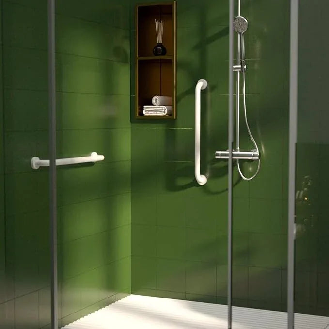 2 Pack 24 Inch Anti Slip Shower Grab Bar Oil Rubbed White 1.25" Diameter,Munzong Bathroom Grab Bar, Knurled Bathroom Balance Bar,Safety Hand Rail Support Handicap Elderly Senior Assist Bath Handle - ModernBath