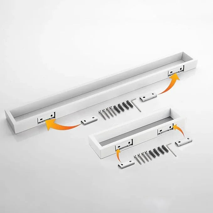 GERZWY 2 Piece Bathroom Hardware Set - Towel Ring and Towel Bar Stainless Steel Wall Mounted, White - ModernBath