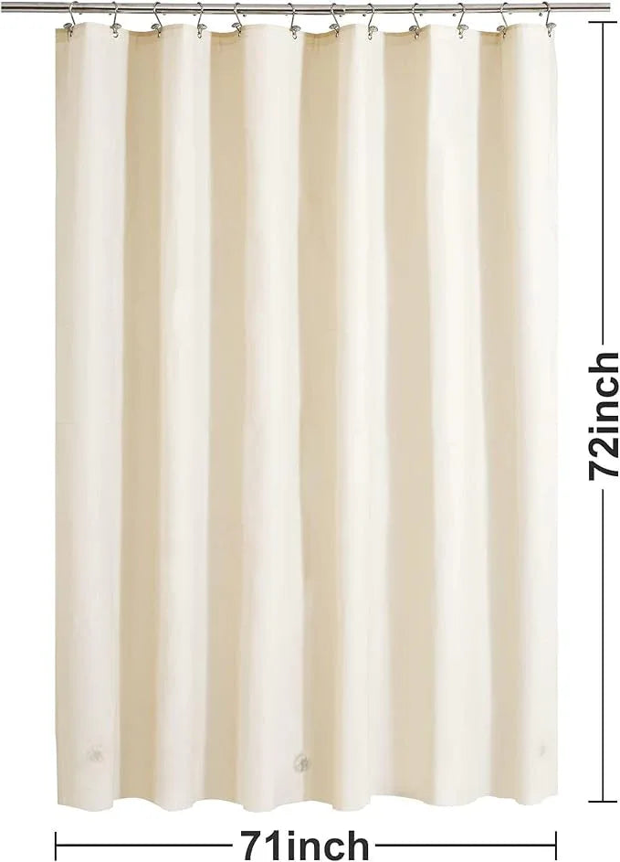 Barossa Design Beige Shower Curtain Liner - Premium PEVA, BPA & PVC Free, No Chemical Smell, Lightweight Standard Size Shower Curtain with 3 Magnets, Metal Grommets - Beige - ModernBath