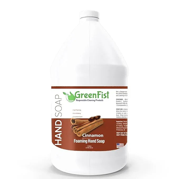 GreenFist Foaming Hand Soap Refills Cinnamon Scent Jug Foam Refill Made in USA, 128 ounce (1 Gallon) - ModernBath