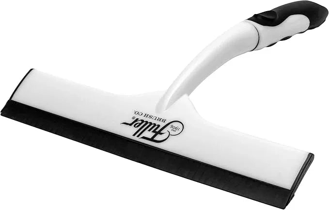 Fuller Brush Easy Grip Handheld Squeegee - for Shower Walls, Doors, Tub Surfaces, Windows, Mirrors & Vehicle Windshields - ThermoPlastic Rubber Blade - Comfort Grip Handle with Built-in Finger Groove - ModernBath
