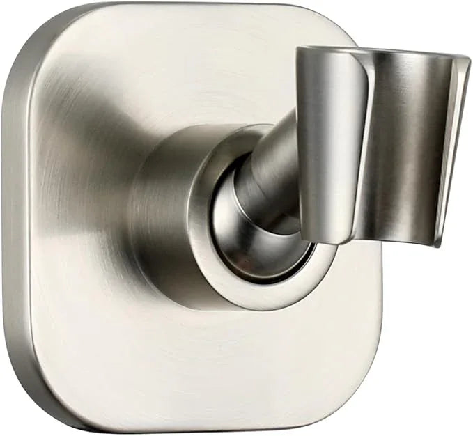 G-Promise All Metal Handheld Shower Head Holder, Adjustable Wall Mount Shower Wand Bracket, Strong Adhesive Disc Mount or Drill Installation (Brushed Nickel) - ModernBath