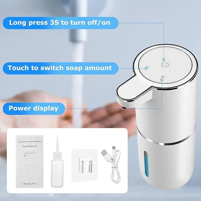 4 Pack Automatic Soap Dispenser,Liquid Soap Dispenser Touchless,12.8oz/380ml USB Rechargeabled Wall Mounted Smart SoapDispenser for Bathroom Kitchen Dish Soap - ModernBath