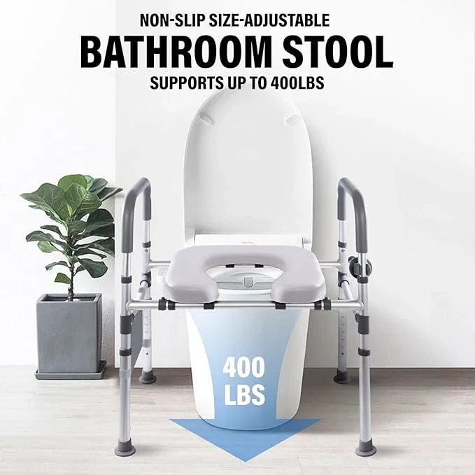 xlkkf Adjustable Raised Toilet Seat with Handles - FSA HSA Eligible Toilet Riser for Seniors & Handicap, Fits Any Toilet, Supports 400lbs - ModernBath