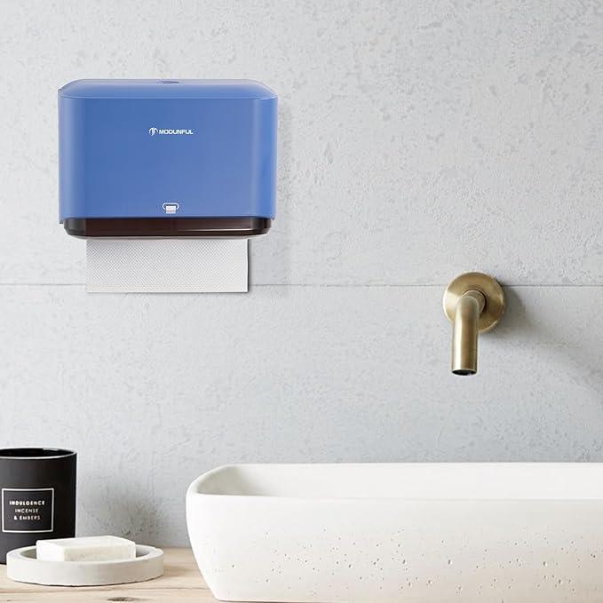 Paper Towel Dispenser Wall Mount - Adhesive Paper Wowel Holder for Bathroom Compact, Touchless Hand Towel Dispenser for Kitchen 200 Sheet - ModernBath