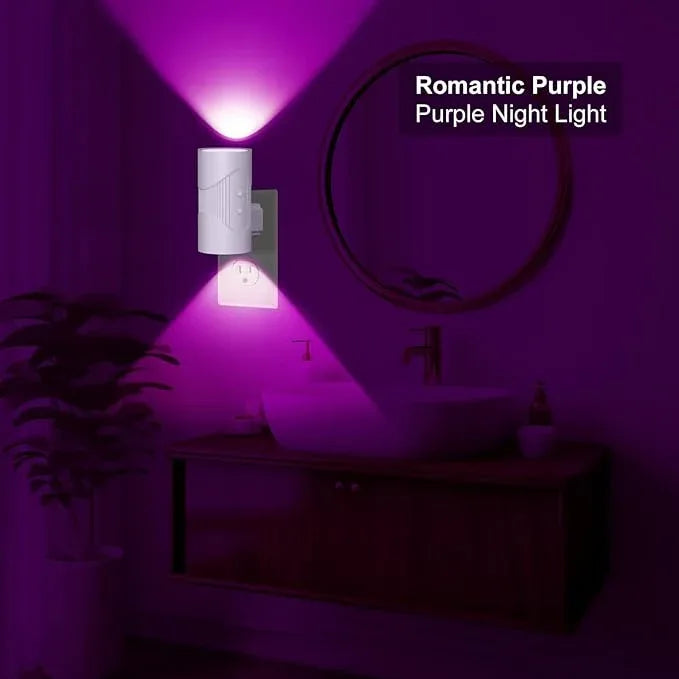 easuntec Night Light, Night Lights Plug into Wall, Color Changing Night Light, Dusk to Dawn Sensor, 8 Light Modes, Dimmable RGB Night Lights for Bedroom Bathroom Hallway Kitchen Stairs (RGB,2 Pack) - ModernBath