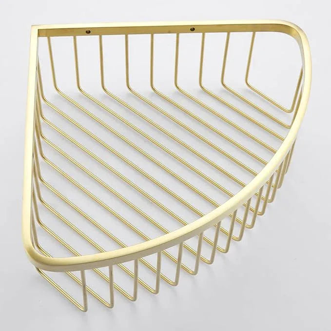 Segistan Corner Shower Caddy Organizer, SUS304 Stainless Steel Heavy Duty Rust-Proof Shelf Organizer, Wall Mounted Storage Rack for Bathroom Kitchen, Brushed Gold - ModernBath