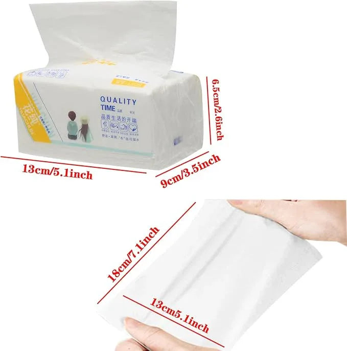 Small Soft Facial Tissues, Toilet Paper, Disposable Facial Napkins, Bag Cover NOT In Box, Material Wood Pulp Fiber NOT COTTON, 4-Ply, 8 Packs, 400 Sheets per Pack - ModernBath