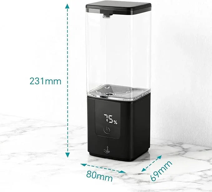 LAOPAO Automatic Soap Dispenser Wall Mount Rechargeable Liquid Soap Pump for Kitchen, Touchless Soap Dispenser for Dish/Hand/Shower Soap, Home & Commercial, 540ml, Black - ModernBath