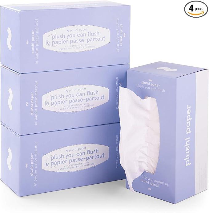 Septic Safe Tube Free Toilet Paper- 4-Ply, Quick-Dissolving, Biodegradable Tissue for RV, Campers & Marine Use- Mom-Approved Soft Toilet Paper for Kids, Seniors & Travel Adventures- 4 Boxes, 320 Wipes - ModernBath