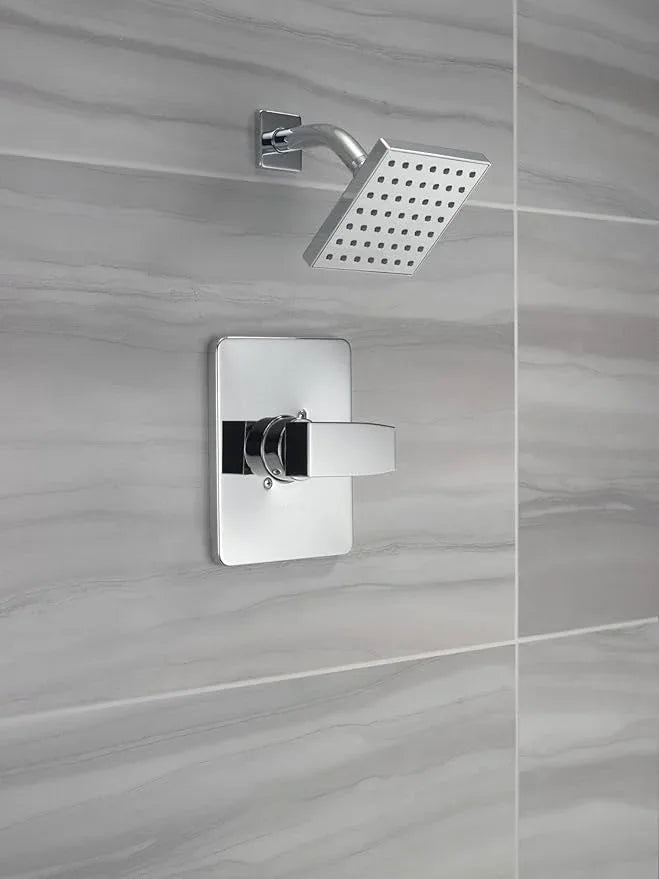 Delta Modern 14 Series Shower Faucet Set, Chrome Shower Head and Handle Set, Valve Trim Kit, Chrome T14267-PP (Valve Not Included) - ModernBath