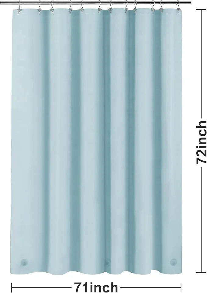 Light Blue Shower Curtain Liner - Premium PEVA Shower Liner for Bathroom, BPA & PVC Free, No Chemical Smell, Lightweight Standard Size Bath Curtain with 3 Magnets, Metal Grommets - Light Blue - ModernBath