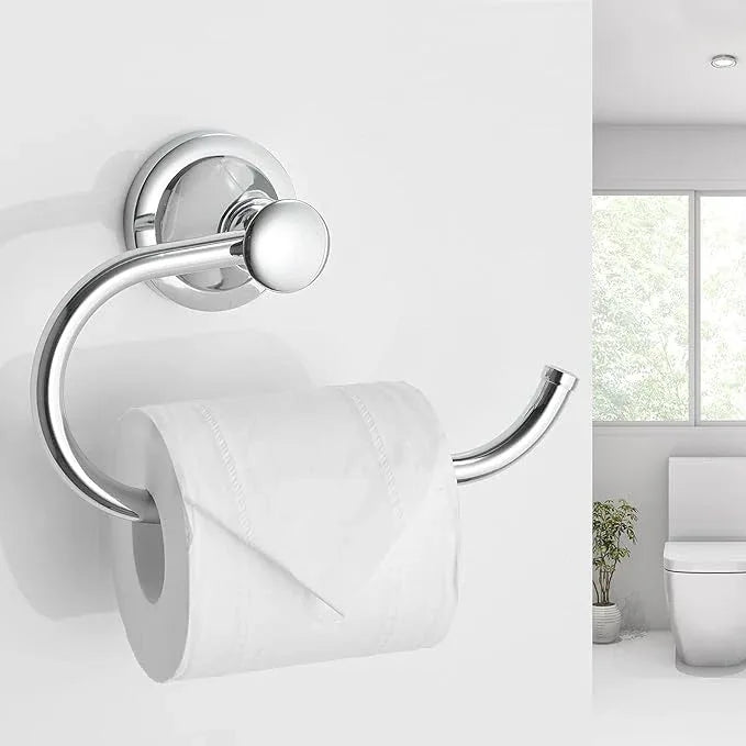 BESy Polished Chrome Toilet Tissue Paper Holder Polished Chrome Bathroom Accessories Toilet roll Paper Hanger, Wall Mounted, Rustproof - ModernBath