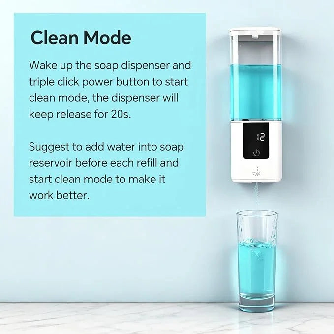 LAOPAO Automatic Soap Dispenser Wall Mount Rechargeable Liquid Soap Pump for Kitchen, Touchless Soap Dispenser for Dish/Hand/Shower Soap, Home & Commercial, 540ml, White - ModernBath
