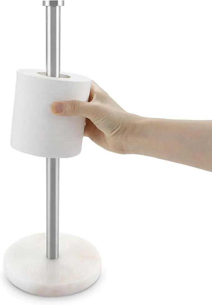 KES Free Standing Toilet Paper Holder Storage with Heavy Marble Base 3 Rolls 18/8 Stainless Steel,Toilet Tissue Holder Brushed Finish, BPS202S39-2 - ModernBath