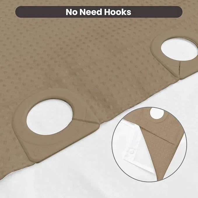 Inhousolu No Hook Waffle Weave Shower Curtain with Removable Snap in Fabric Liner Set for Bathroom, 230 GSM Heavy Duty Weighted Hem, Water Repellent Washable Bath Curtains, 72 x 78 Inch, Beige - ModernBath