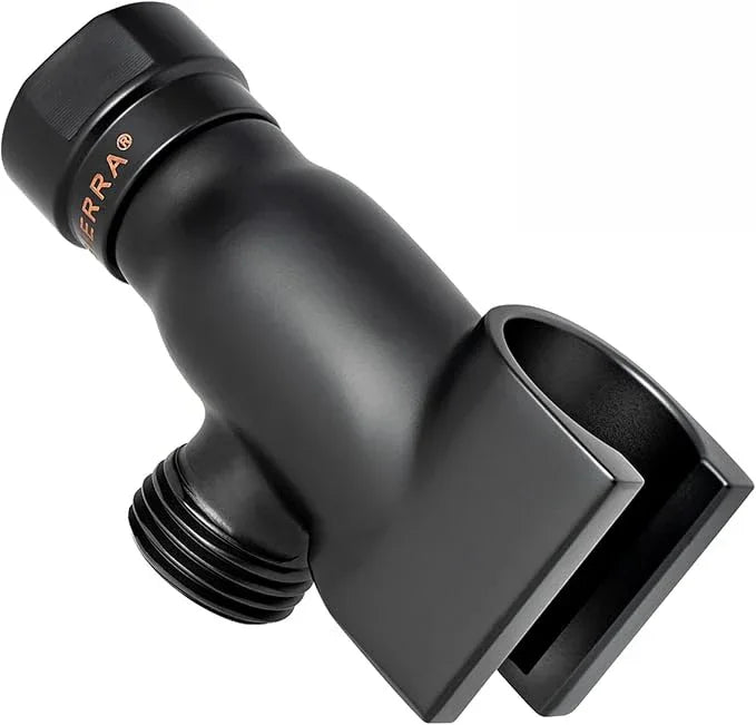 High Sierra® - Solid Metal Standard Handheld Shower Holder. Matte Black Finish - ModernBath