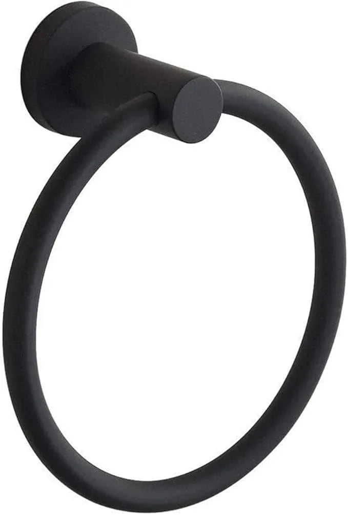 BGL 304 Stainless Steel Towel Ring Hanging Round Simple Black Towel Circular Holder - ModernBath